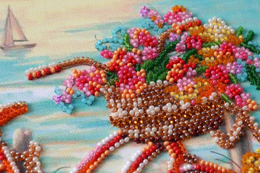 Bead Embroidery Kit Mid-sized bead embroidery kit At the age of the azure