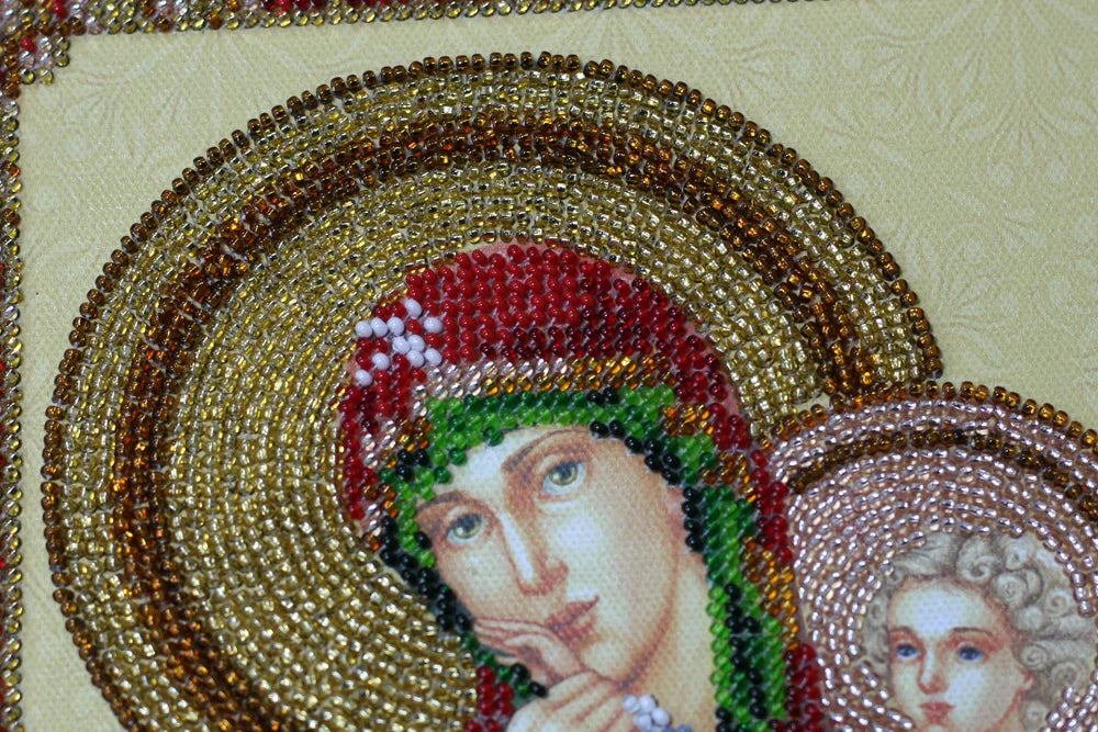 Bead Embroidery Kit Main Bead Embroidery Kit Icon of the Mother of God "Refreshing and Refuge"