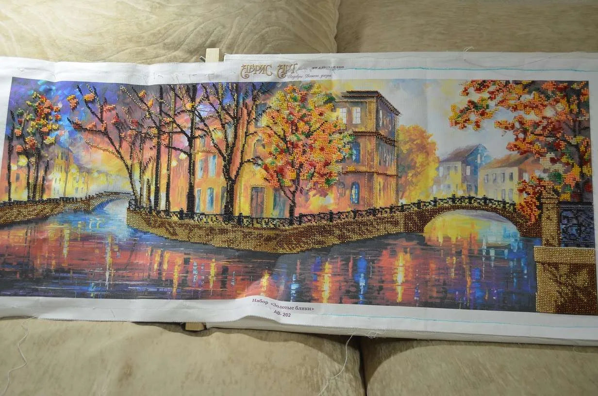 Bead Embroidery Kit Main Bead Embroidery Kit Gold reflections