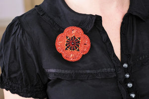 Brooch Embroidery Kit Decoration Poppy