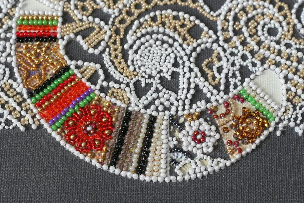 Bead Embroidery Kit Main Bead Embroidery Kit Cat and moth