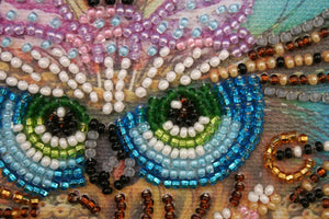 Bead Embroidery Kit Mini Bead embroidery kit Owl and bow