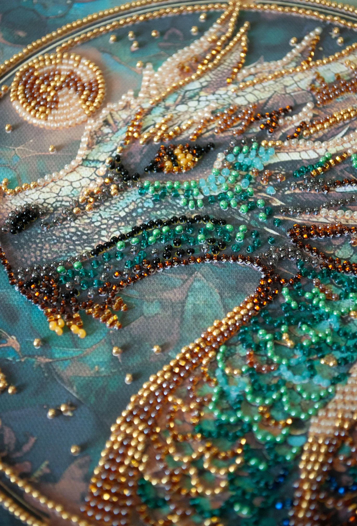 Bead Embroidery Kit Mid-sized bead embroidery kit Breath of Fire