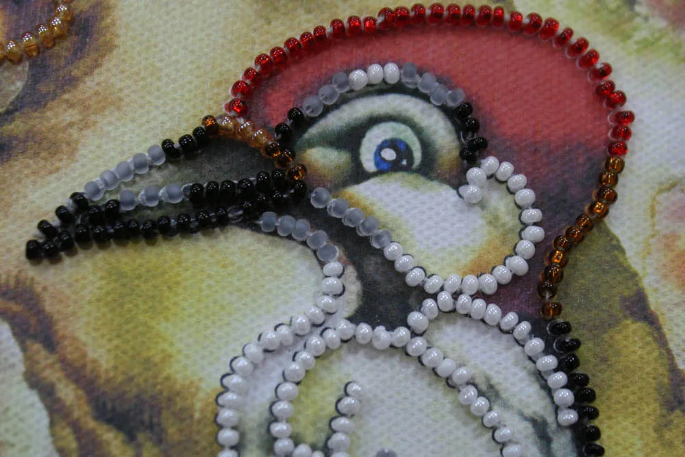 Bead Embroidery Kit On a oak