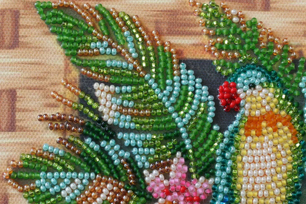 Bead Embroidery Kit Mid-sized bead embroidery kit Lori parrots