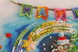 Bead Embroidery Kit Mid-sized bead embroidery kit Happy winter
