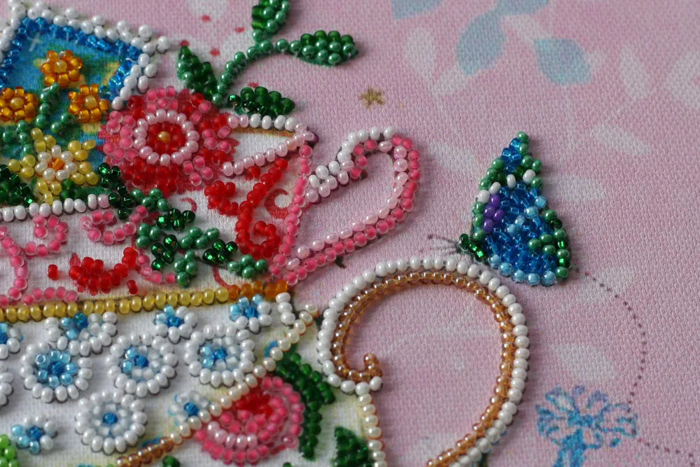 Bead Embroidery Kit Mid-sized bead embroidery kit Tea meeting