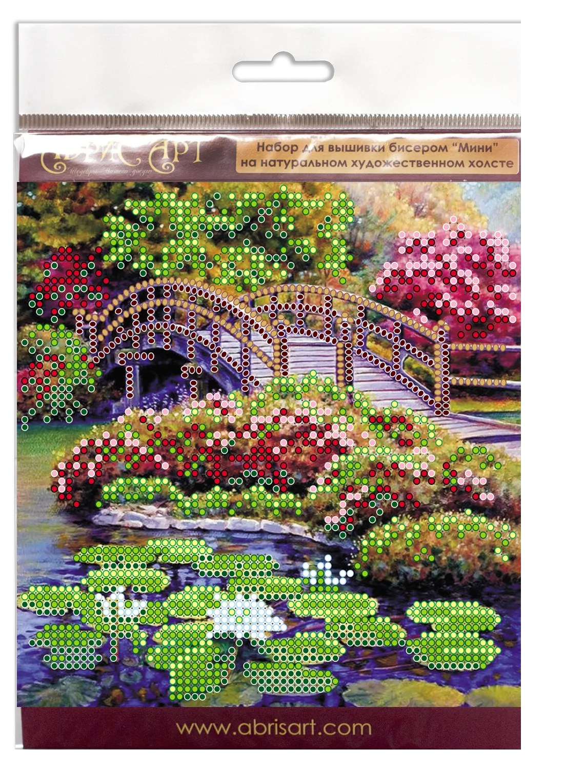 Bead Embroidery Kit Mini Bead embroidery kit Flowers in the pond