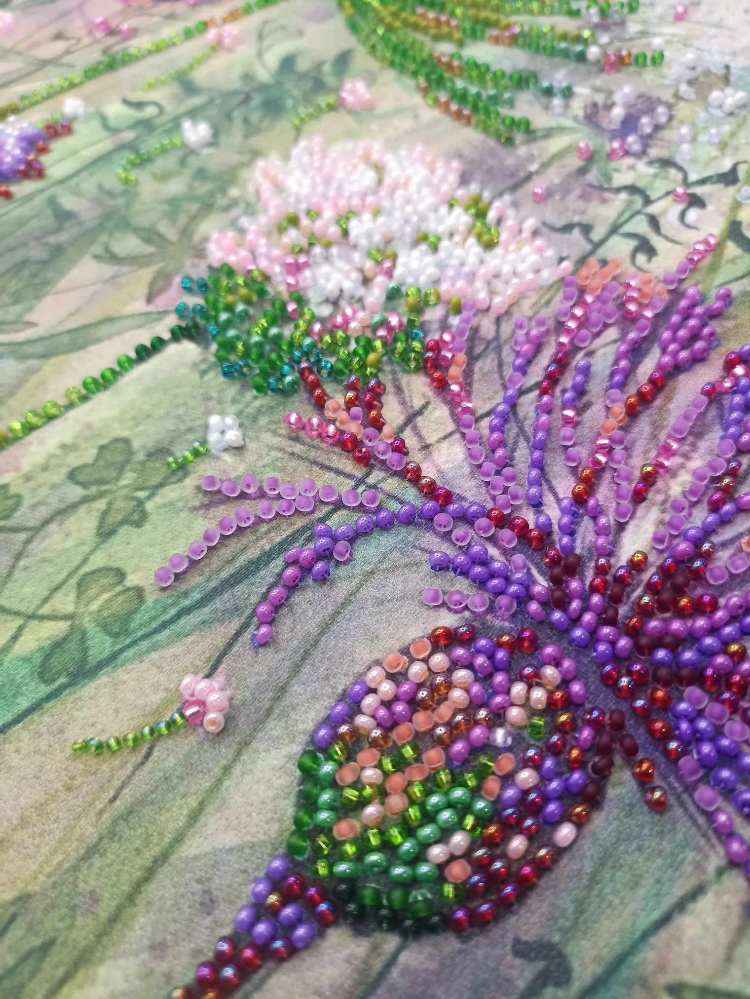 Bead Embroidery Kit Main Bead Embroidery Kit Cornflowers in the field