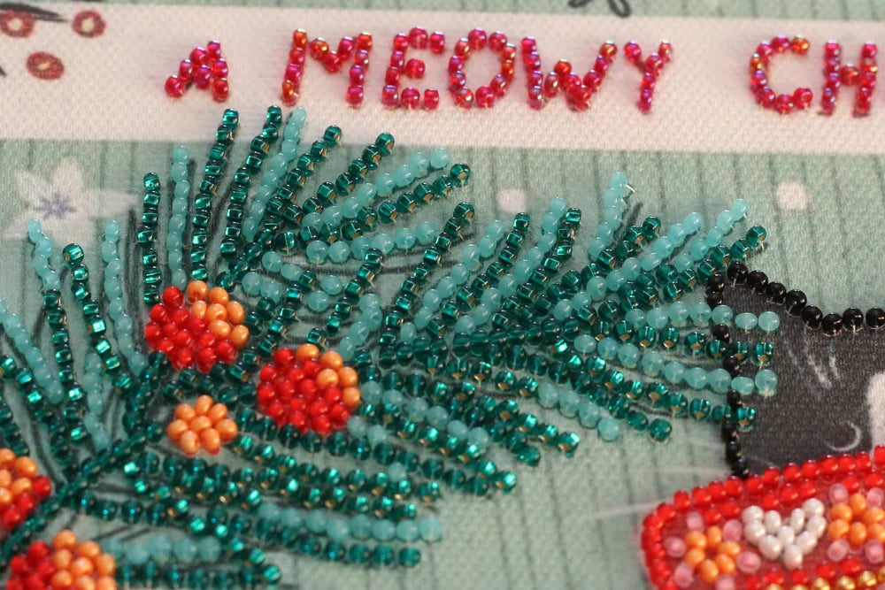 Bead Embroidery Kit Mid-sized bead embroidery kit Meowy