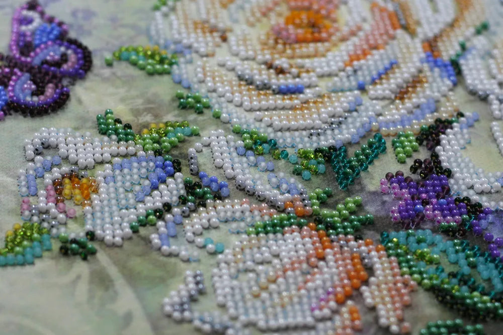 Bead Embroidery Kit Main Bead Embroidery Kit Flowers for your beloved