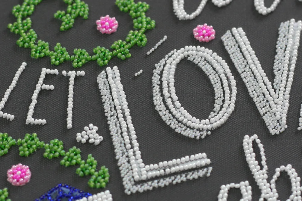Bead Embroidery Kit Main Bead Embroidery Kit Love in the house