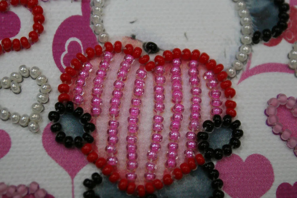 Magnets Bead Embroidery Kit Magnets Bead embroidery kit Bear and hearts