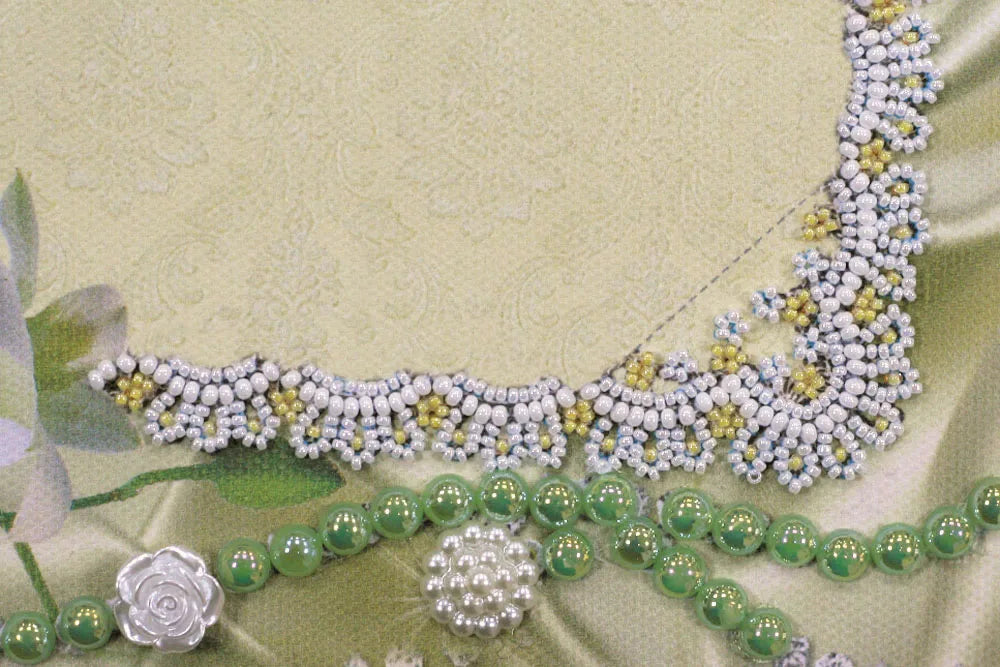 Photo Frame Bead Embroidery Kit Photo frame kit for bead embroidery Photo frame kit for bead embroidery "Delicate Lily of the valley"