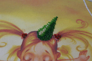 Bead Embroidery Kit Main Bead Embroidery Kit Girl on ball