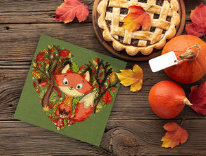 Bead Embroidery Kit Mini Bead embroidery kit Red fox