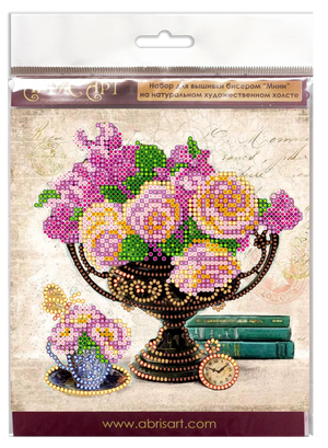 Bead Embroidery Kit Mini Bead embroidery kit Garden flowers