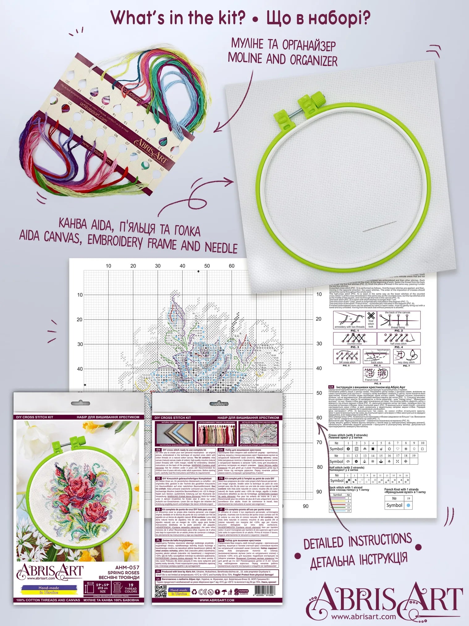 Cross Stitch Kit Cross-stitch kits Spring roses