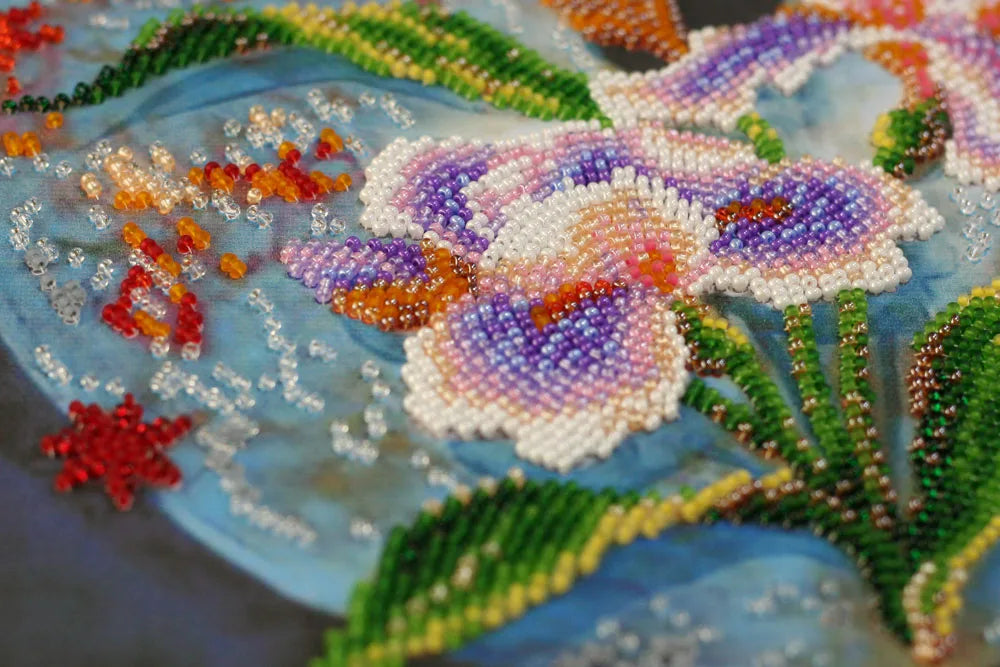 Bead Embroidery Kit Main Bead Embroidery Kit Flower palette