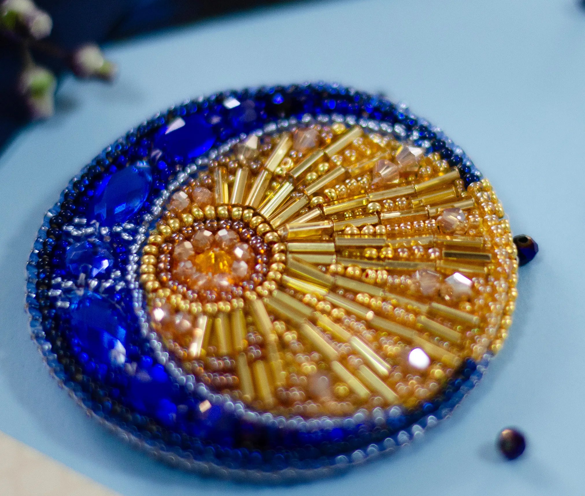 Brooch Embroidery Kit Decoration Celestial Duet (Decoration)