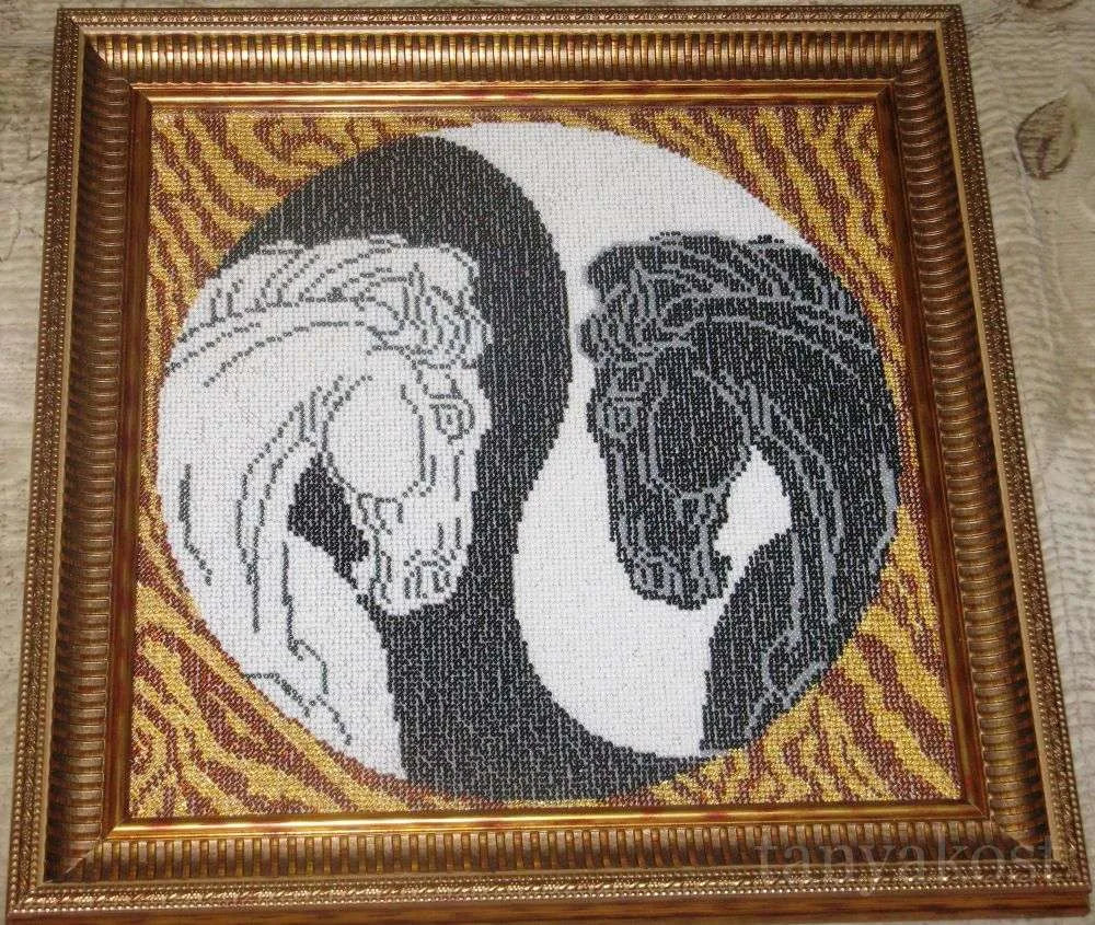 Bead Embroidery Kit Main Bead Embroidery Kit Yin and Yang