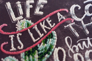 Bead Embroidery Kit Main Bead Embroidery Kit Life is beautiful