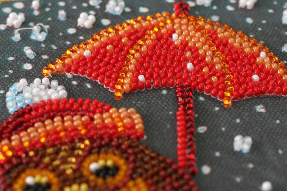 Bead Embroidery Kit Mid-sized bead embroidery kit Owl's gift