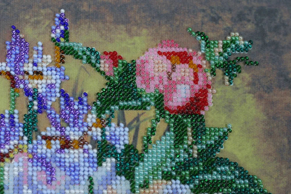 Bead Embroidery Kit Fancy peonies