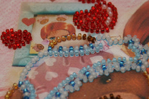 Bead Embroidery Kit Mini Bead embroidery kit Favourite bear