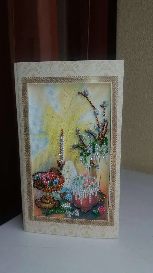 Postcards Bead Embroidery Kit Postcard Bead embroidery kit Easter – 4