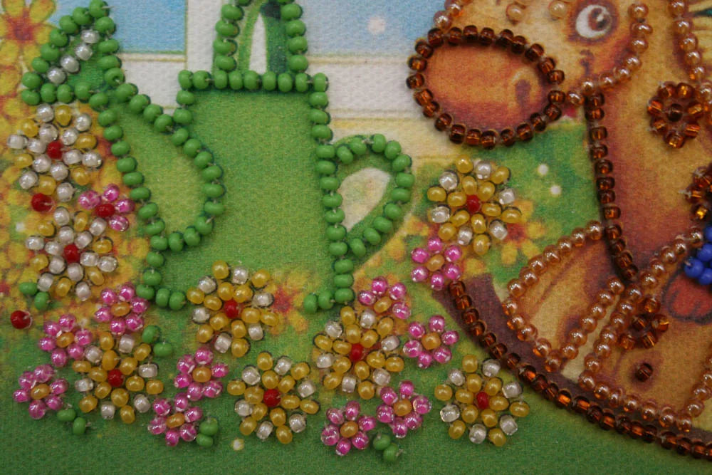 Bead Embroidery Kit Mini Bead embroidery kit On a rocking horse