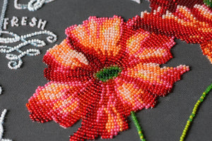 Bead Embroidery Kit Main Bead Embroidery Kit Velvet poppies