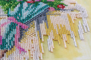 Bead Embroidery Kit Mid-sized bead embroidery kit Umbrella and tulips