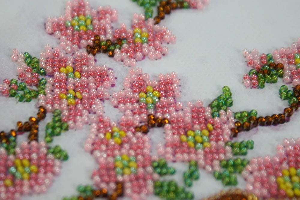 Postcards Bead Embroidery Kit Postcard-envelope for microbead embroidery Wedding birds