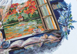Cross Stitch Kit Cross-stitch kits Tea party by the window