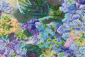 Bead Embroidery Kit Main Bead Embroidery Kit Hydrangeas