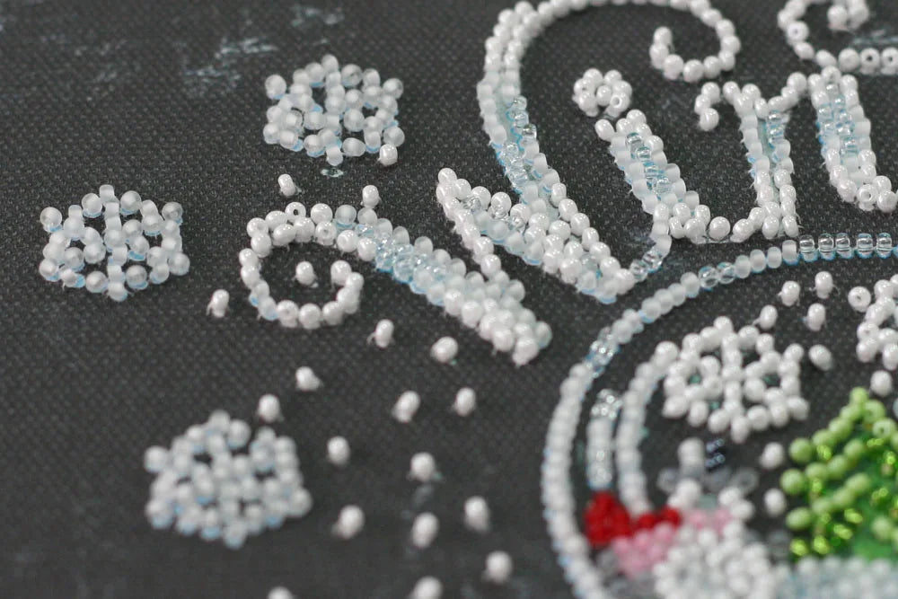 Bead Embroidery Kit Mid-sized bead embroidery kit Winter wonderland