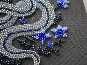 Bead Embroidery Kit Mini Bead embroidery kit Silver serpentine