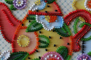 Bead Embroidery Kit Mini Bead embroidery kit Teatime