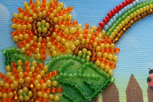 Magnets Bead Embroidery Kit Magnets Bead embroidery kit Sunflowers and Rainbow