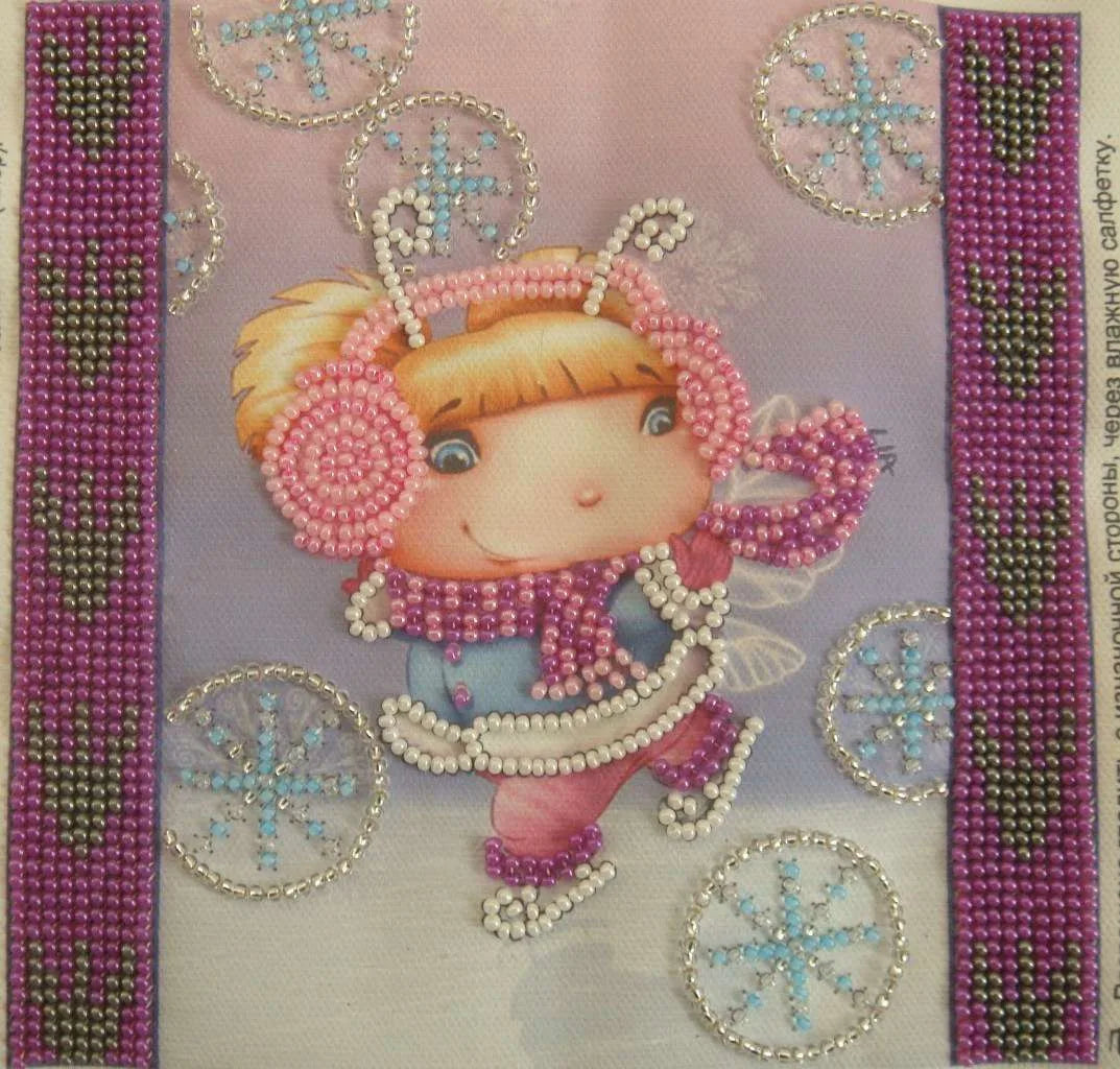 Bead Embroidery Kit Snow Angel