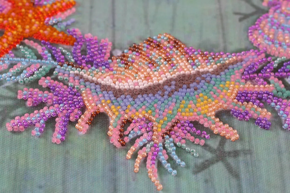 Bead Embroidery Kit Main Bead Embroidery Kit Wreath of shells