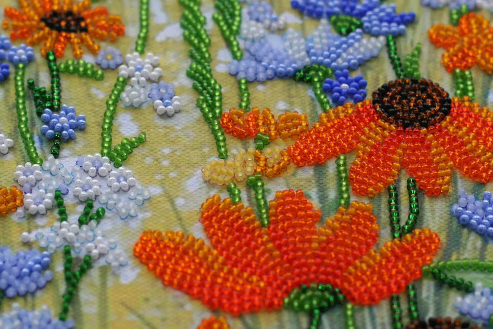 Bead Embroidery Kit Main Bead Embroidery Kit Golden umbrellas