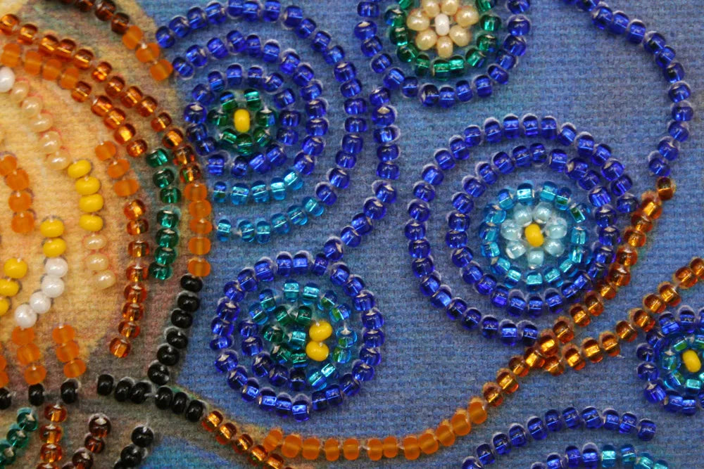 Bead Embroidery Kit Mini Bead embroidery kit Midnight Owl