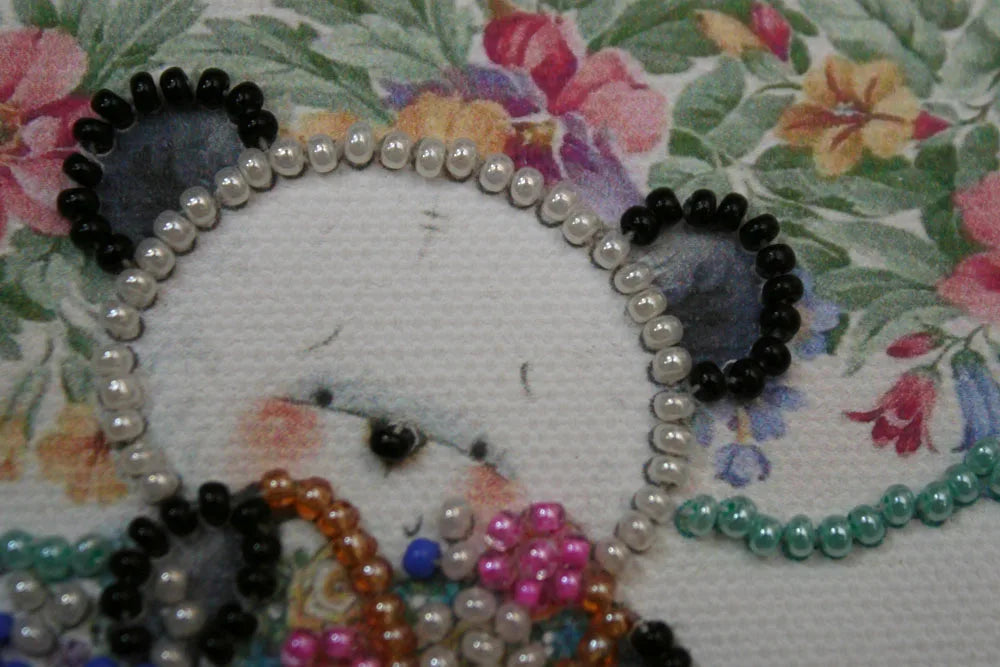 Magnets Bead Embroidery Kit Magnets Bead embroidery kit Bear and Forget-me-not