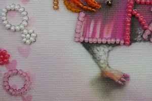 Bead Embroidery Kit Mini Bead embroidery kit Owl and coffee