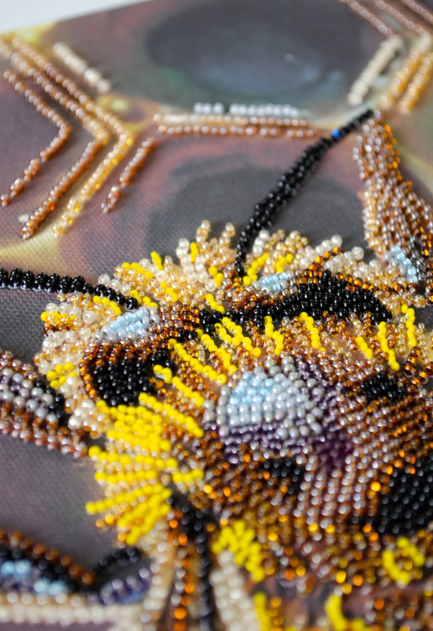Bead Embroidery Kit Main Bead Embroidery Kit Honey motif