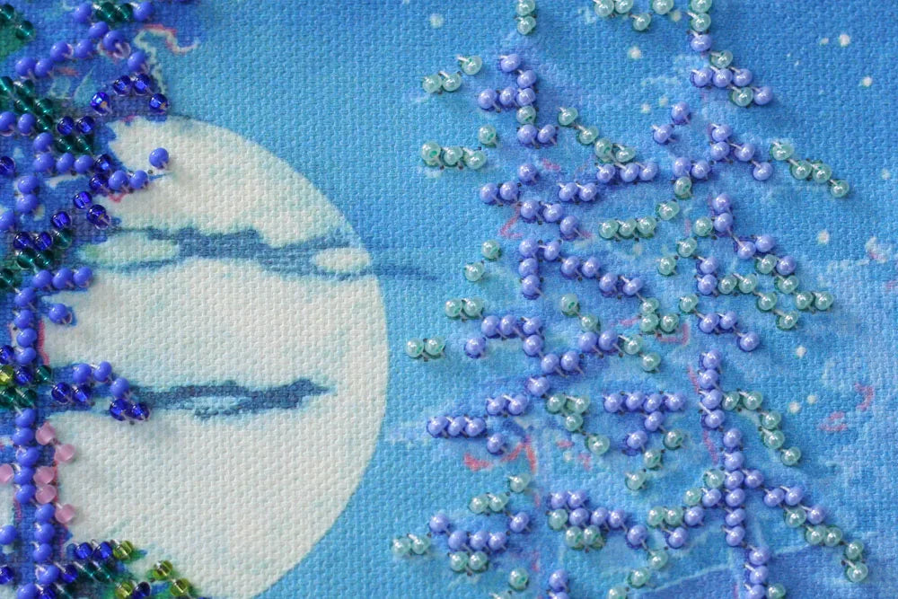 Bead Embroidery Kit Mini Bead embroidery kit Full moon