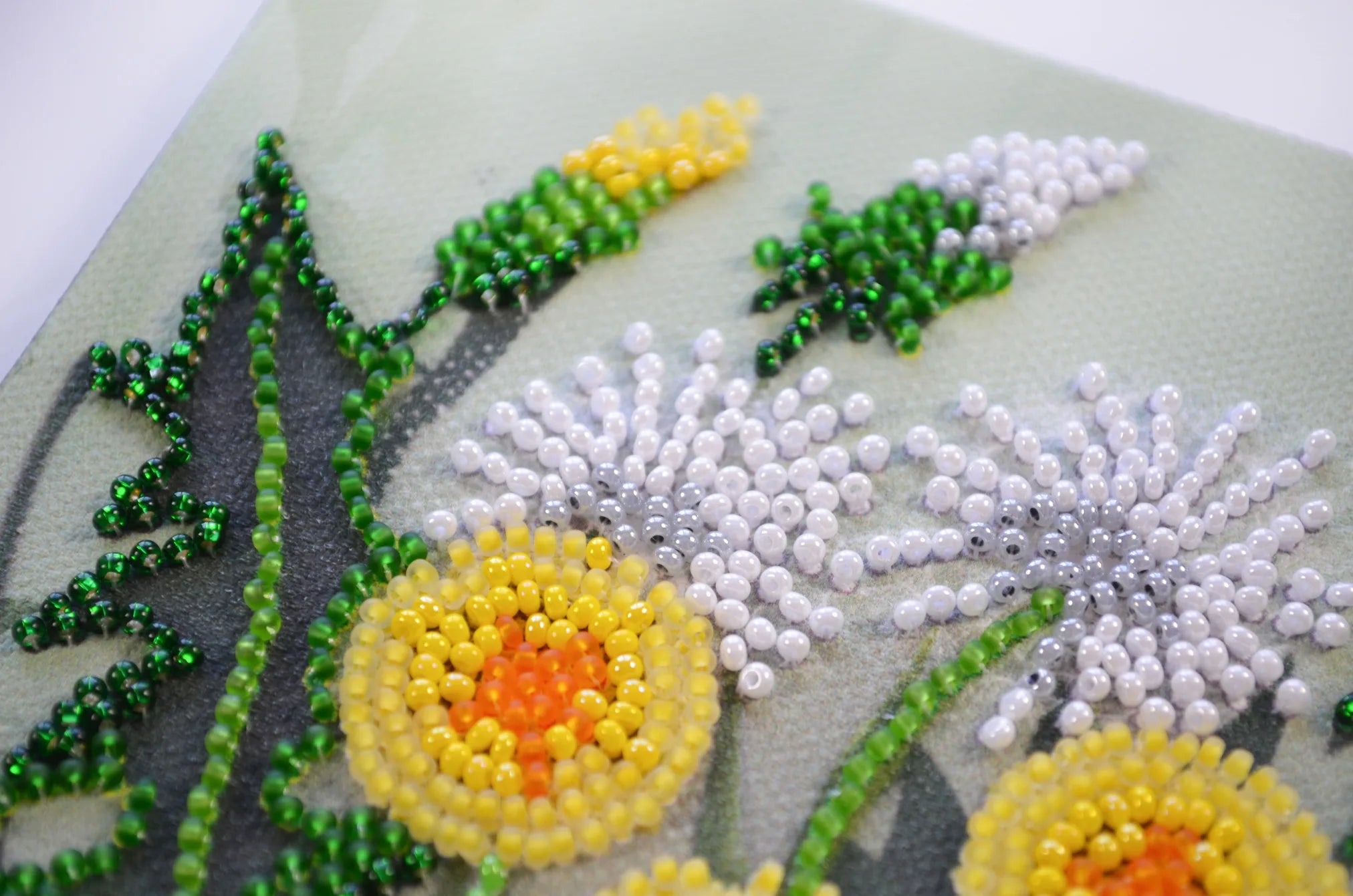 Bead Embroidery Kit Mini Bead embroidery kit Favorite dandelion