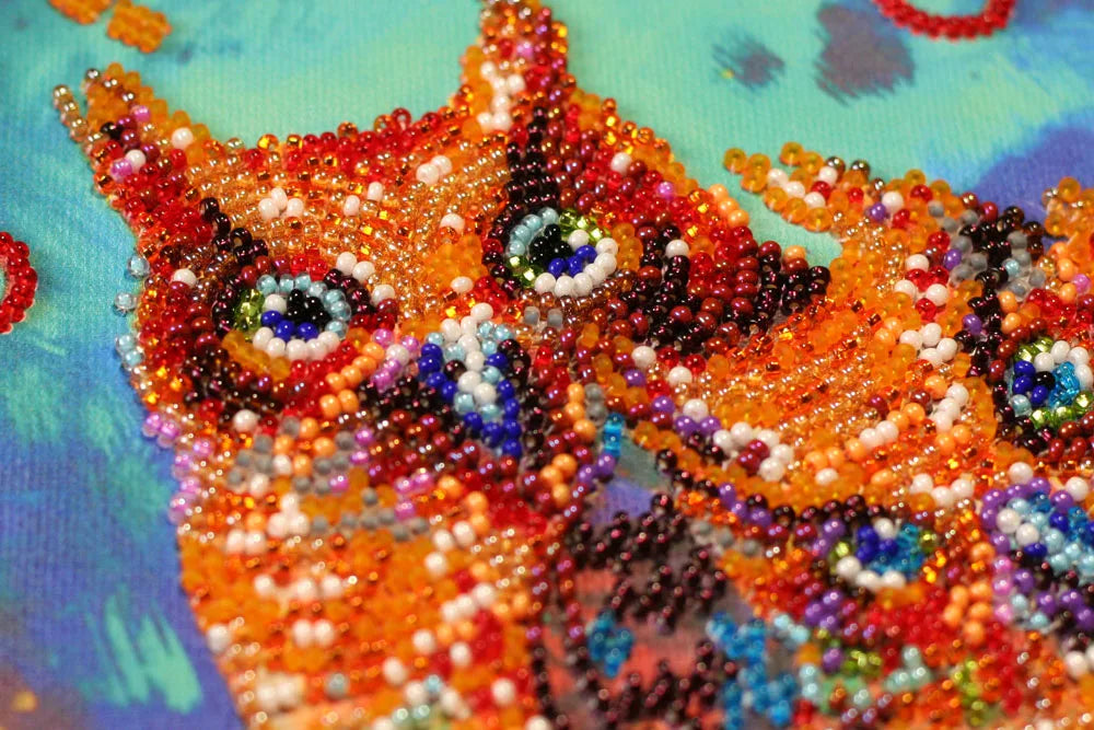 Bead Embroidery Kit Mid-sized bead embroidery kit Funny trio